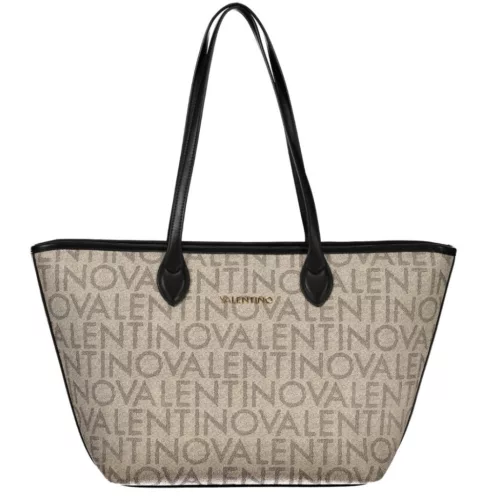  Béžovo-čierna kabelka cez rameno Valentino Bags 30 x 27 x 14 cm