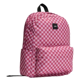    Červeno-biely károvaný batoh Vans Old Skool Check 42 × 30 cm