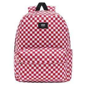    Červeno-biely károvaný batoh Vans Old Skool Check 42 × 30 cm