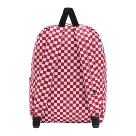    Červeno-biely károvaný batoh Vans Old Skool Check 42 × 30 cm