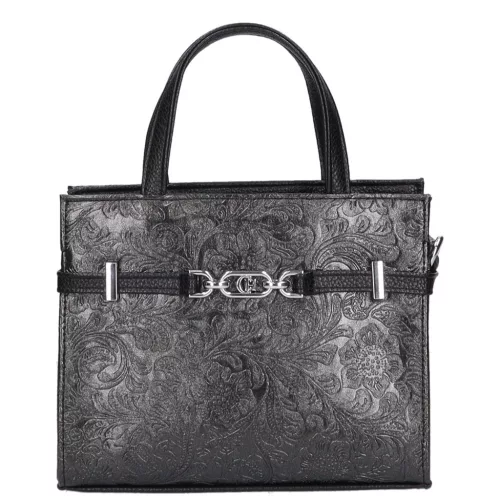  Karen Lena čierna, dámska kabelka z vláknitej kože, taška cez rameno