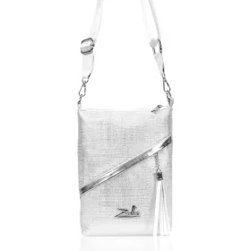    Strieborná dámska bočná kabelka Zellia, crossbody 26 x 18 cm