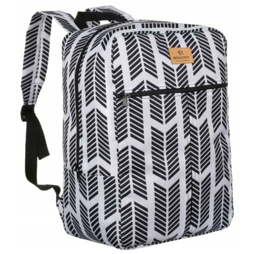  Čiernobiely vzorovaný batoh Peterson, príručná batožina 40×25×20 cm