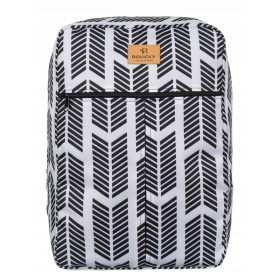    Čiernobiely vzorovaný batoh Peterson, príručná batožina 40×25×20 cm