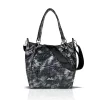 Zellia Zlb475 Mesh fekete-ezüst női kézitáska, oldaltáska  34 x 29 x 14 cm