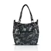 Zellia Zlb475 Mesh fekete-ezüst női kézitáska, oldaltáska  34 x 29 x 14 cm