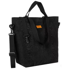    Rovicky R-Tz15605-2479 Čierna nákupná taška W06 s čiernym hadím vzorom 49 x 40 x 18 cm