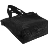  Rovicky R-Tz15605-2479 Čierna nákupná taška W06 s čiernym hadím vzorom 49 x 40 x 18 cm