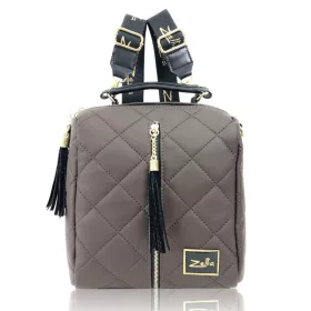    Dámsky prešívaný hnedý ruksak Zellia, taška cez rameno