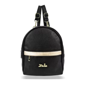    Dámsky batoh Zellia Zlb301 v čierno-zlatej farbe 25 x 21 x 8 cm