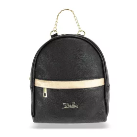    Dámsky batoh Zellia Zlb301 v čierno-zlatej farbe 25 x 21 x 8 cm
