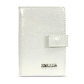    Dámske puzdro na karty Zellia Hz-128 D266 - 1006 Df z bieleho laku 11,5 x 7,5 x 2 cm