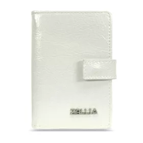    Dámske puzdro na karty Zellia Hz-128 D266 - 1006 Df z bieleho laku 11,5 x 7,5 x 2 cm