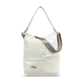    Dámska kabelka cez rameno Zellia Zlb111 v bielo-béžovej farbe 32 x 27 x 13 cm