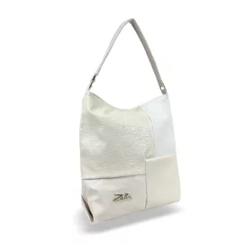    Dámska kabelka cez rameno Zellia Zlb111 v bielo-béžovej farbe 32 x 27 x 13 cm