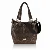 Zellia Zlb475 Python barna piton mintás válltáska, oldalpánttal 34 x 29 x 14 cm