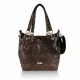 Zellia Zlb475 Python barna piton mintás válltáska, oldalpánttal 34 x 29 x 14 cm