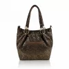 Zellia Zlb475 Python barna piton mintás válltáska, oldalpánttal 34 x 29 x 14 cm