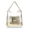  Dámska zlato-biela kabelka cez rameno Zellia, batoh 37 × 37 cm
