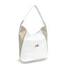  Dámska kabelka cez rameno Zellia 25054 v bielo-zlatej farbe 36 x 33 x 17 cm
