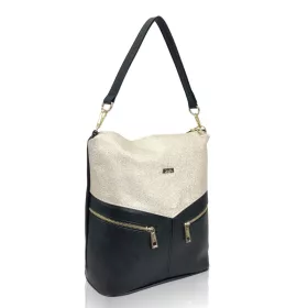  Dámska kabelka cez rameno Zellia Zvn22020 čierno-zlatá