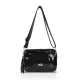  Dámska kabelka Zellia Zlb210 z čiernej lakovanej kože, crossbody, 25 x 17 x 9 cm