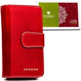    Dámska kožená peňaženka Peterson červená 16,5 x 9,5 x 4,5 cm