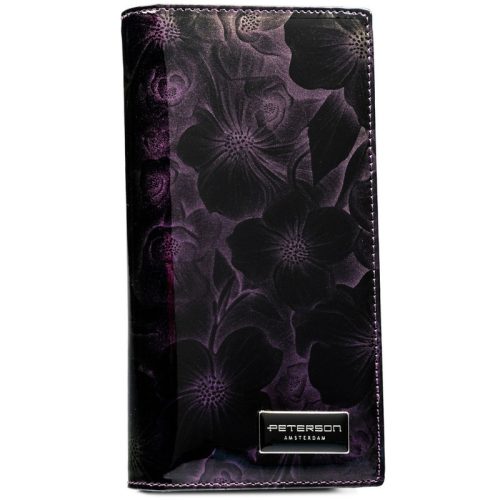  Dámska kožená peňaženka Peterson fialovej farby 19 x 10 x 2,5 cm