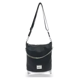    Dámska kabelka Zellia 19060, čierno-strieborná 30 x 23 x 10 cm