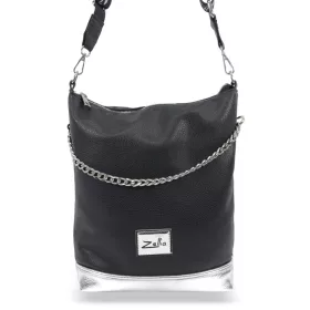    Dámska kabelka Zellia 19060, čierno-strieborná 30 x 23 x 10 cm