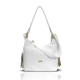   Zellia ZLB251 fehér–arany női női válltáska 34 x 29 x 14 cm