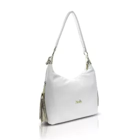   Zellia ZLB251 fehér–arany női női válltáska 34 x 29 x 14 cm