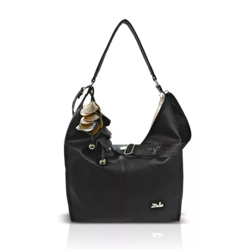 Zellia Zlb407-F fekete női válltáska 43 x 34 x 10 cm