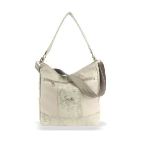 Zellia ZLB399 bézs-arany női válltáska 29 x 28 x 13 cm