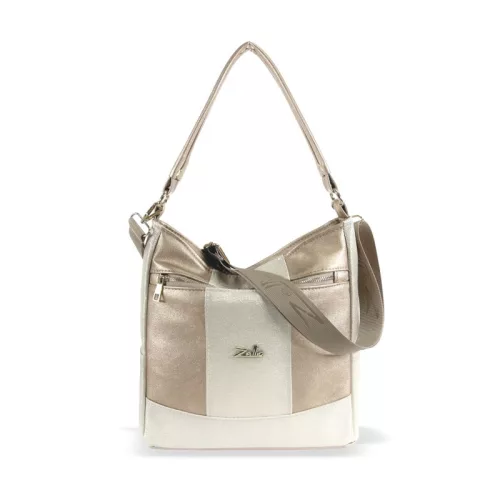 Zellia ZLB399 arany-bézs női válltáska 29 x 28 x 13 cm