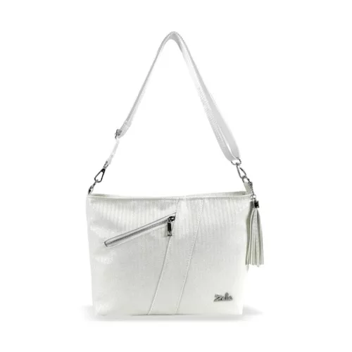 Zellia ZLB396 női fehér válltáska, oldaltáska 29 x 25 x 9 cm