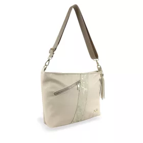   Zellia  ZLB396 női bézs válltáska, oldaltáska 29 x 25 x 9 cm