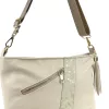 Zellia  ZLB396 női bézs válltáska, oldaltáska 29 x 25 x 9 cm