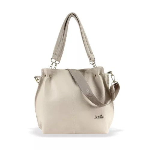 Zellia ZLB393 női válltáska bézs, oldalpántal 30 x 29 x 12 cm