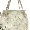 Zellia ZLB393 női válltáska bézs-arany márvány mintás  oldalpántal 30 x 29 x 12 cm