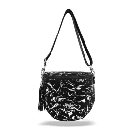  Dámska taška cez rameno Zellia Zlb12 čierna - Leaf -