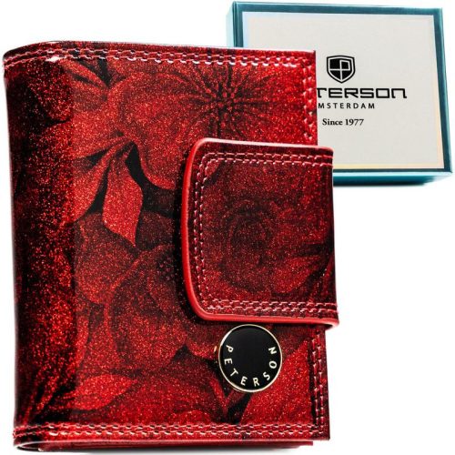  Dámska kožená peňaženka Peterson Ptn Ps329-Fds-1909 červená - červená