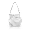 Zellia 26026F fehér-ezüst női válltáska virágdísszel 30 x 30 x 25 cm