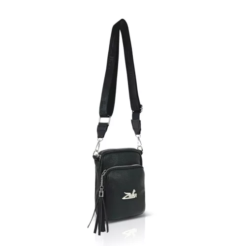  Dámska čierna kabelka Zellia 24078, crossbody, 21 x 16 x 5,5 cm