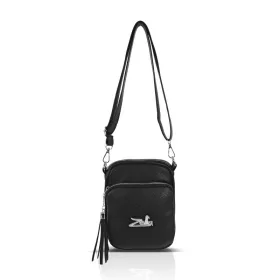    Dámska čierna kabelka Zellia 24078, crossbody, 21 x 16 x 5,5 cm