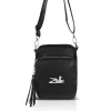  Dámska čierna kabelka Zellia 24078, crossbody, 21 x 16 x 5,5 cm