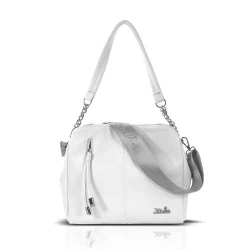 Zellia Zlb424 fehér, női válltáska oldalpánttal 28 x 28 x 8 cm