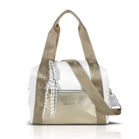    Dámska kabelka cez rameno Zelia 24030 v bielo-zlatej farbe 30 x 26 x 12 cm