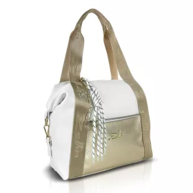    Dámska kabelka cez rameno Zelia 24030 v bielo-zlatej farbe 30 x 26 x 12 cm
