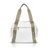  Dámska kabelka cez rameno Zelia 24030 v bielo-zlatej farbe 30 x 26 x 12 cm